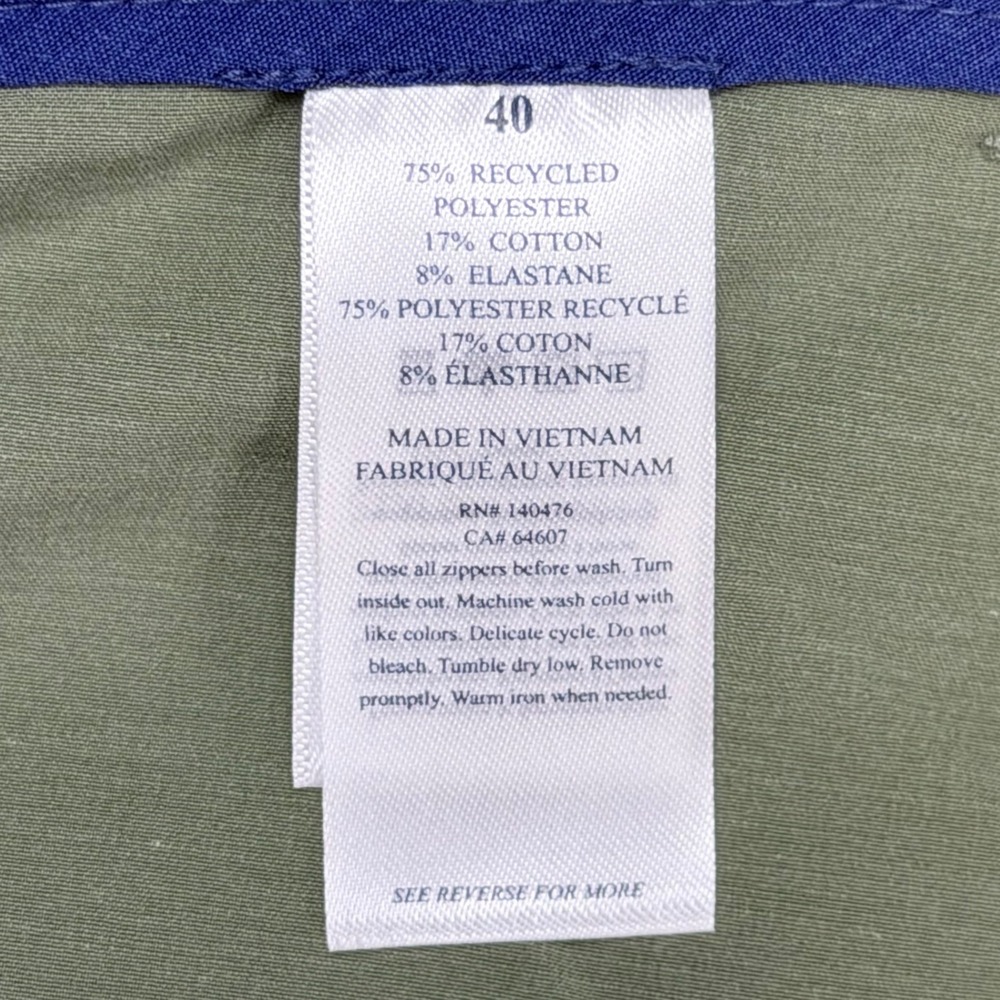 Faherty Shorts Men 40 Green All Day Hybrid Performance Stretch Drawstring Chino - Picture 5 of 11